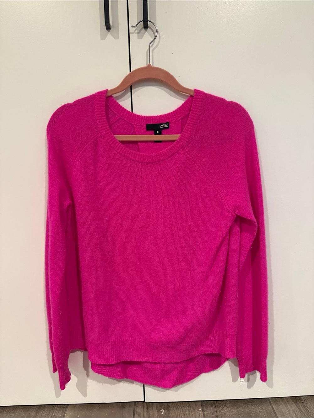 Aqua Hot Pink Crewneck Sweater